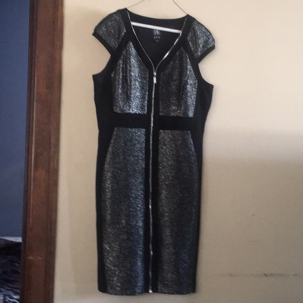 Jax black silver dress